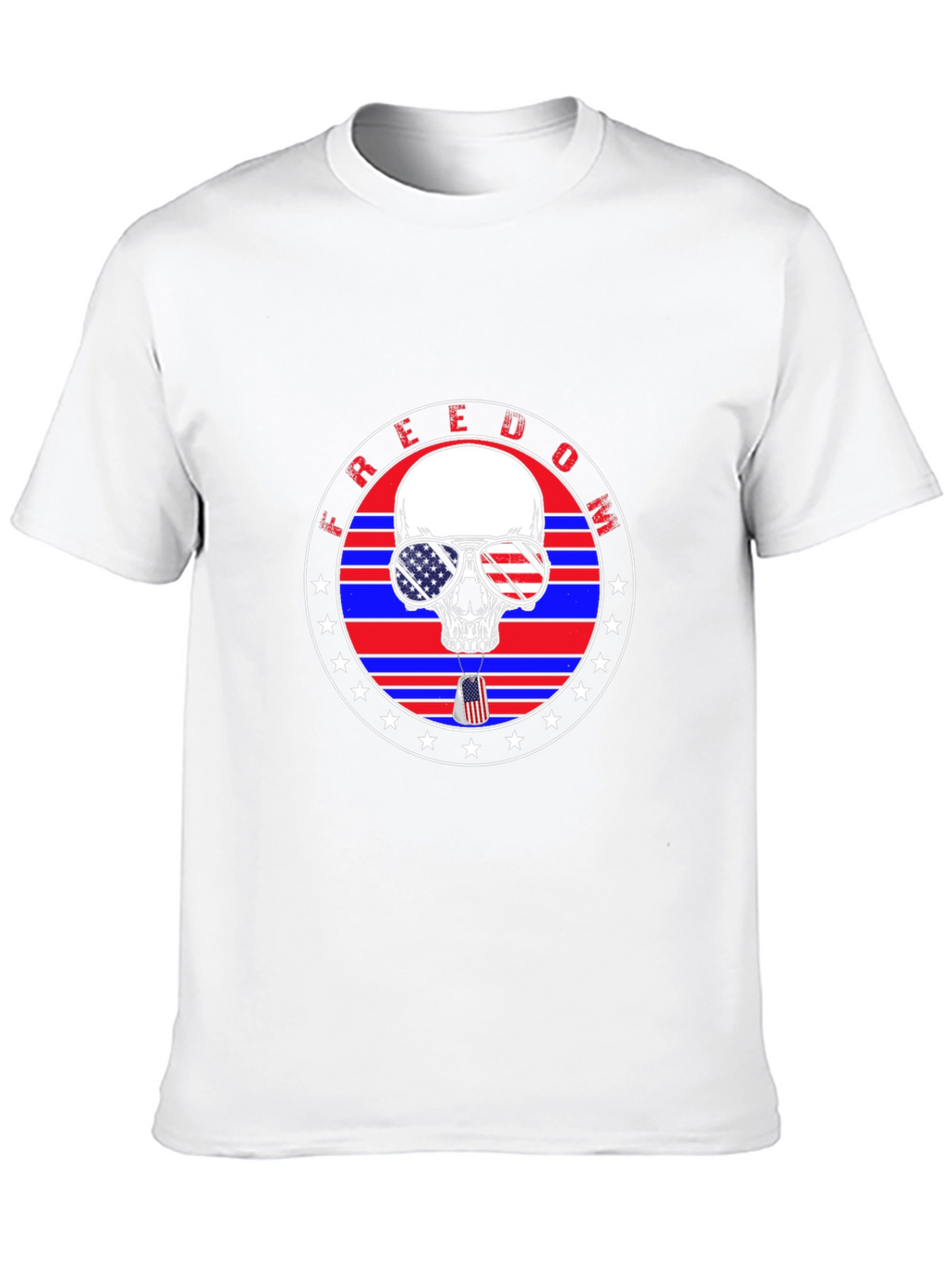 Freedom Skull Graphic T-Shirt