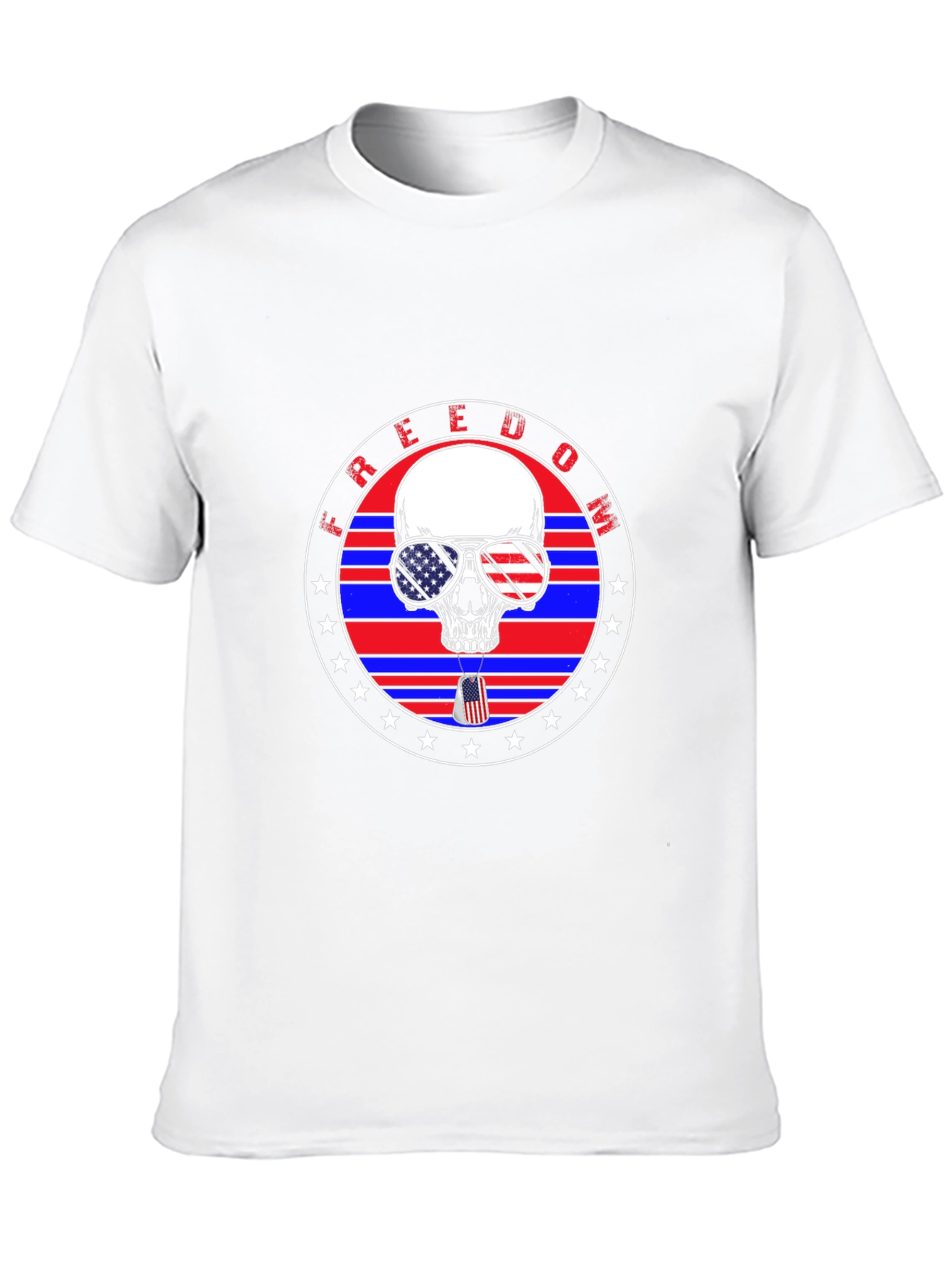 Freedom Skull Graphic T-Shirt