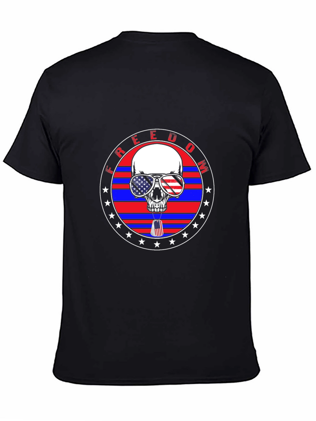Freedom Skull Graphic T-Shirt
