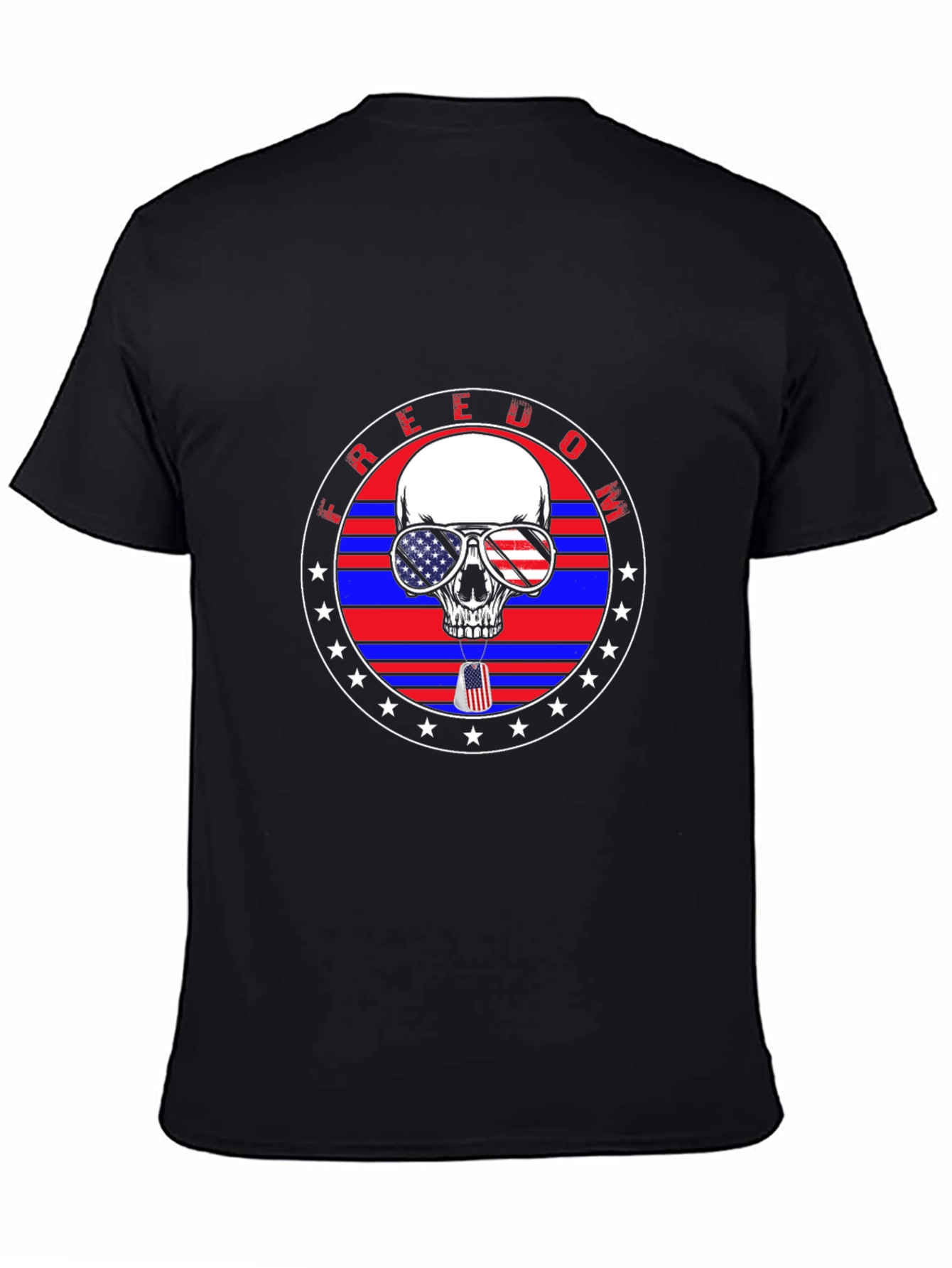 Freedom Skull Graphic T-Shirt