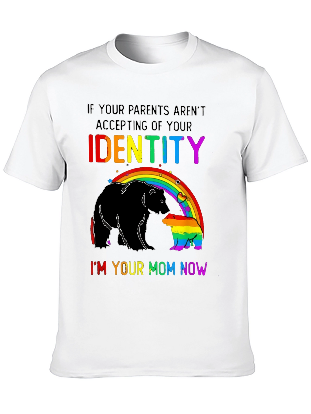 LGBT Pride Bear Mom Rainbow T-Shirt