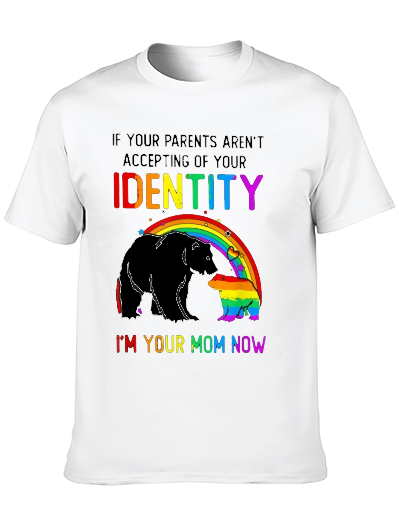 LGBT Pride Bear Mom Rainbow T-Shirt