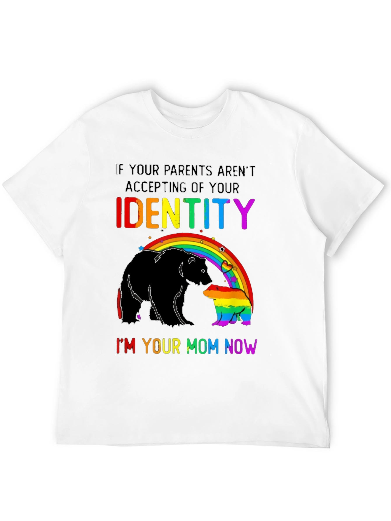 LGBT Pride Bear Mom Rainbow T-Shirt