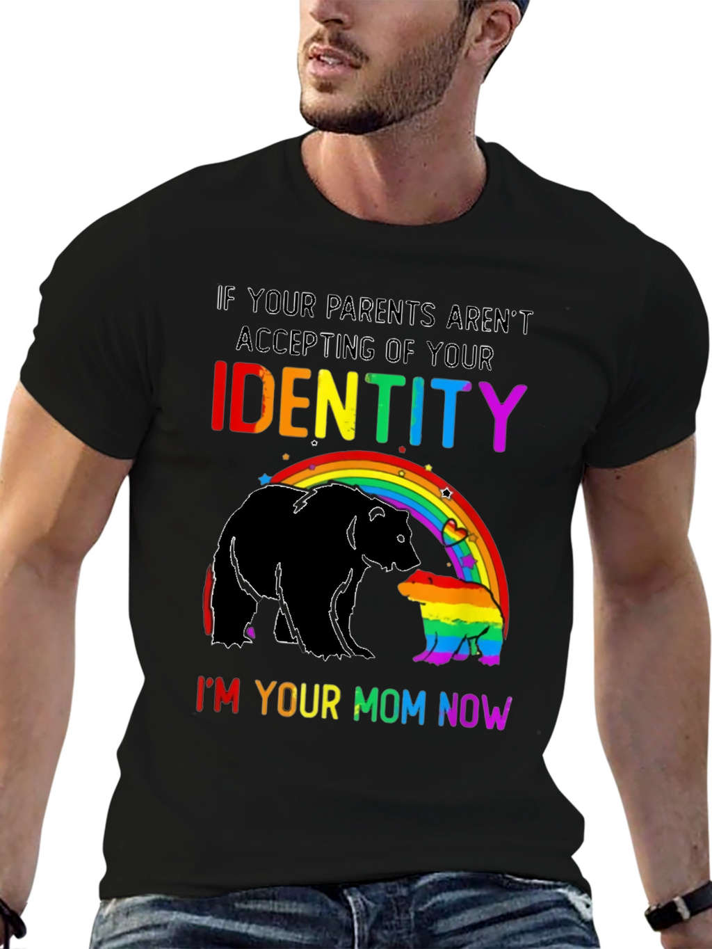 LGBT Pride Bear Mom Rainbow T-Shirt