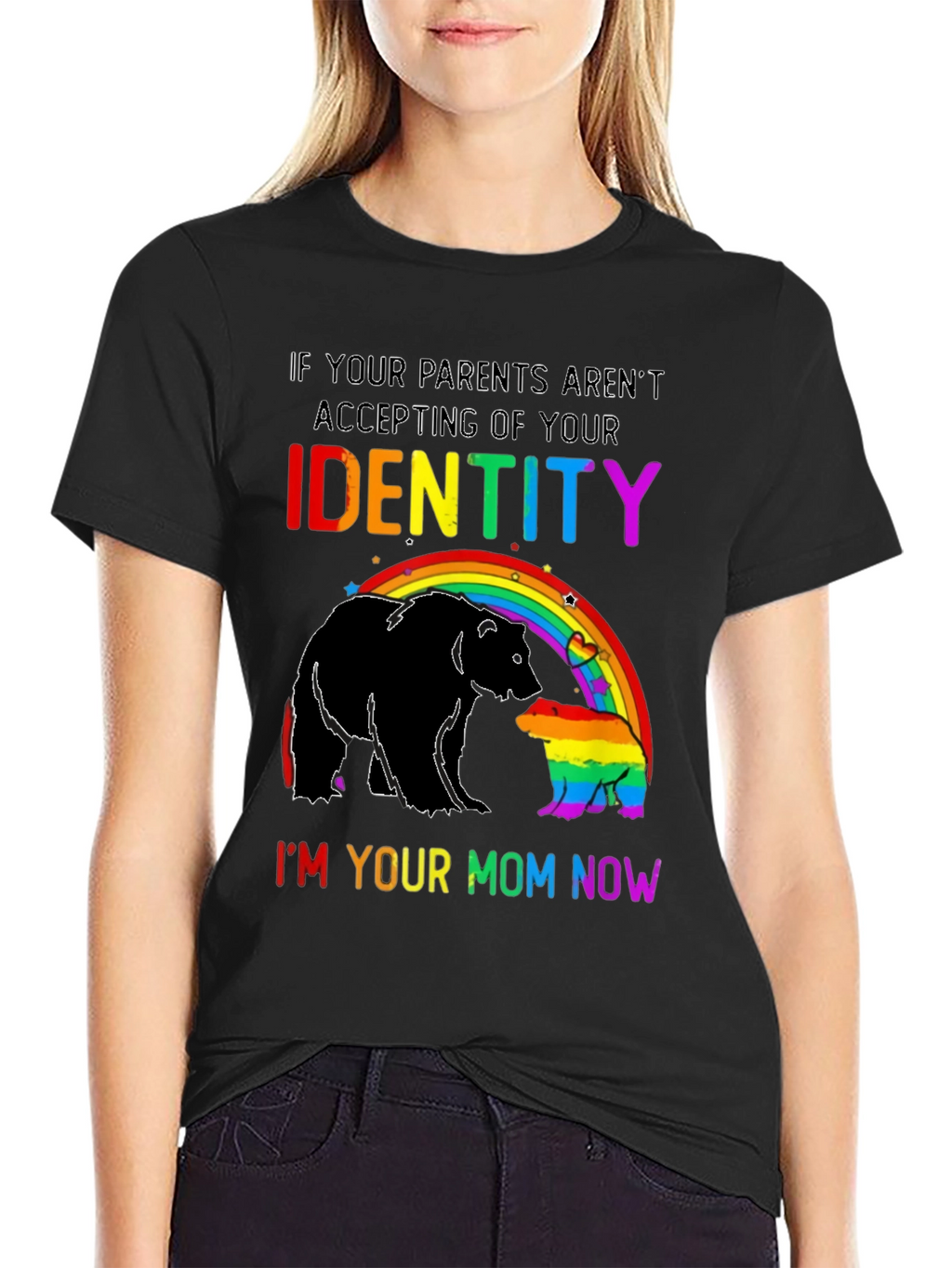 LGBT Pride Bear Mom Rainbow T-Shirt
