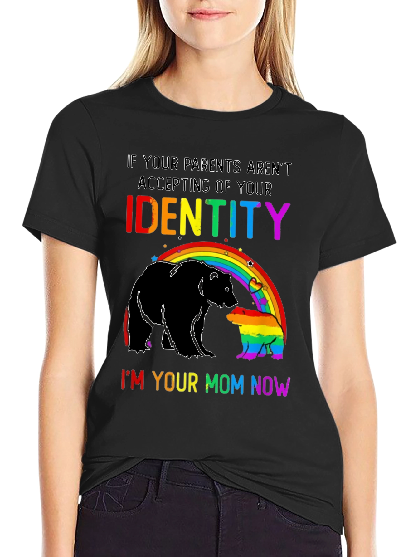 LGBT Pride Bear Mom Rainbow T-Shirt