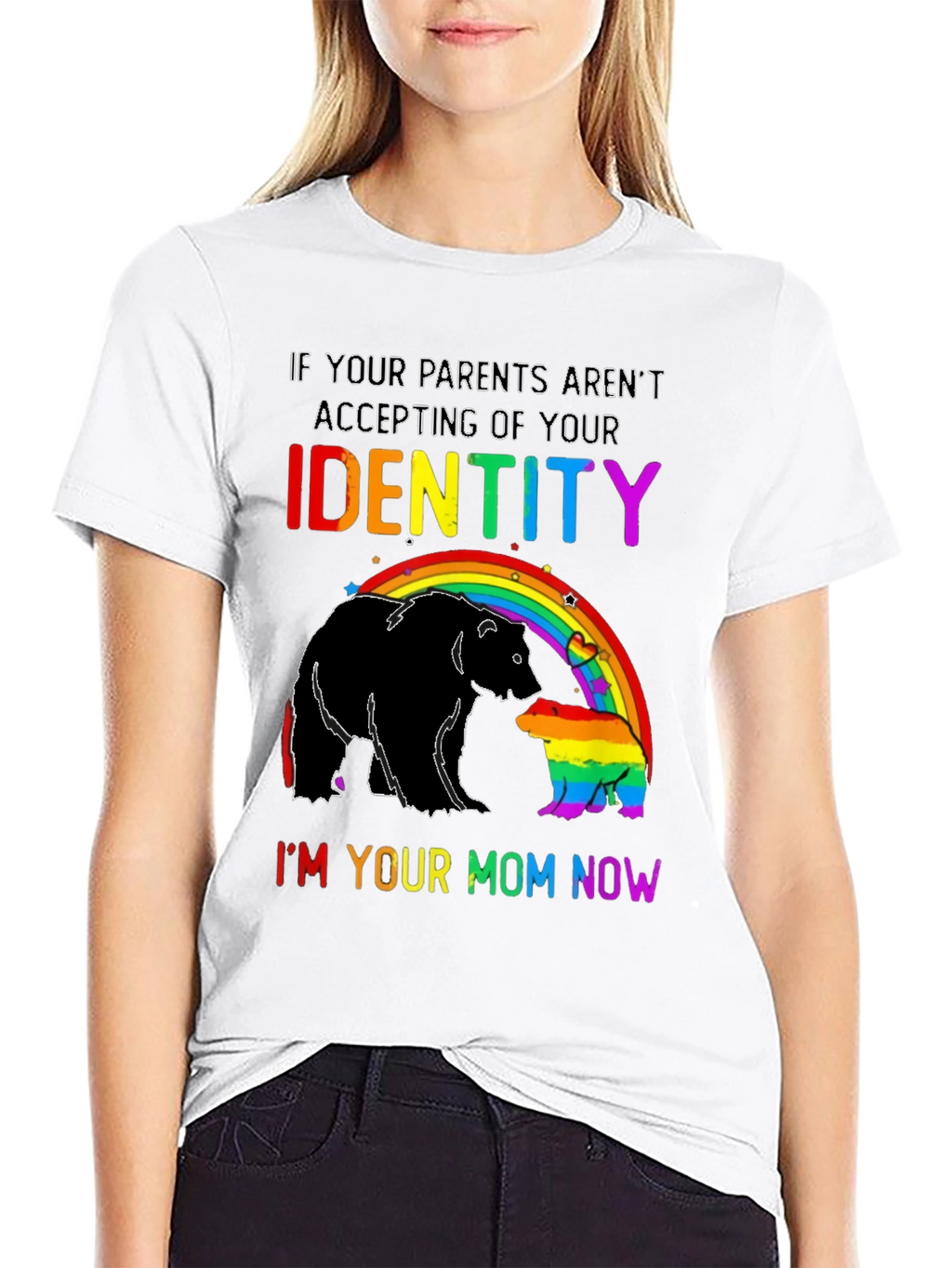 LGBT Pride Bear Mom Rainbow T-Shirt