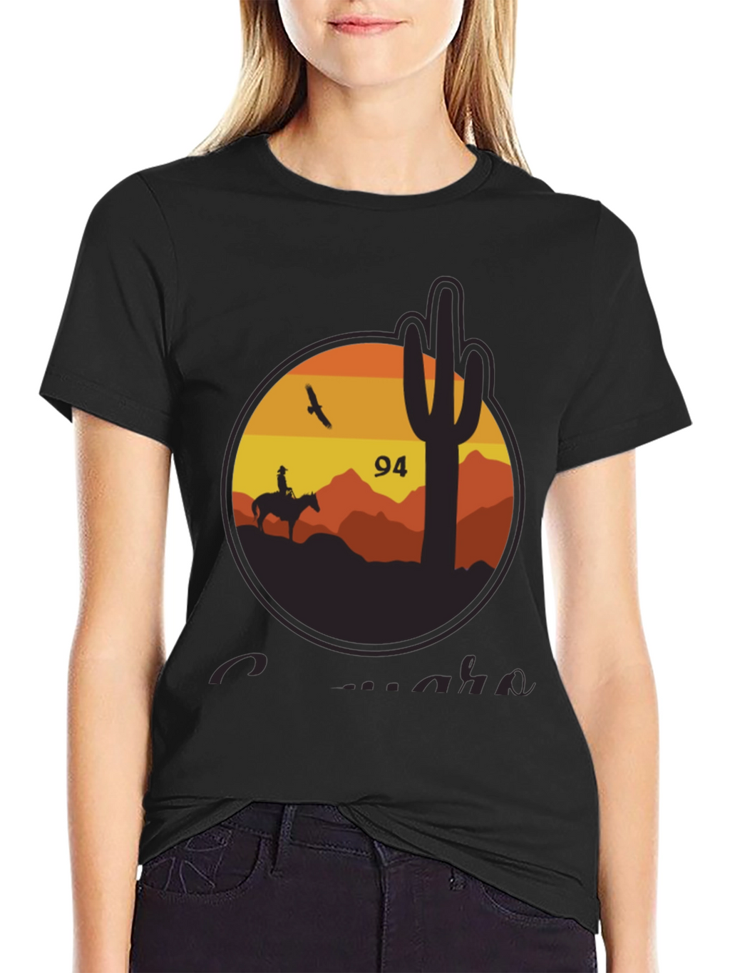 Desert Scene Graphic Tee - Cowboy & Cactus