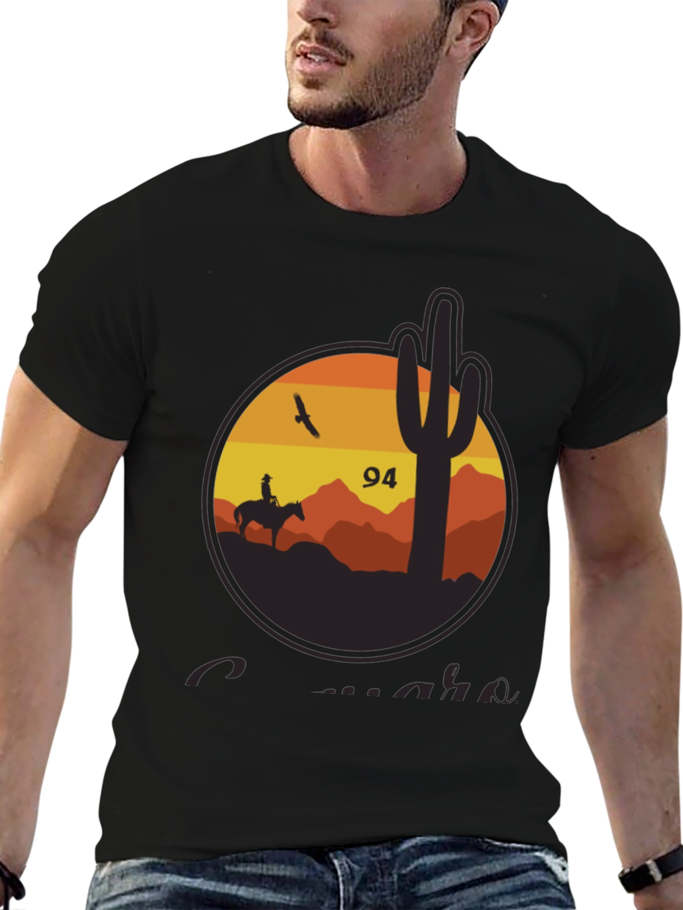 Desert Scene Graphic Tee - Cowboy & Cactus