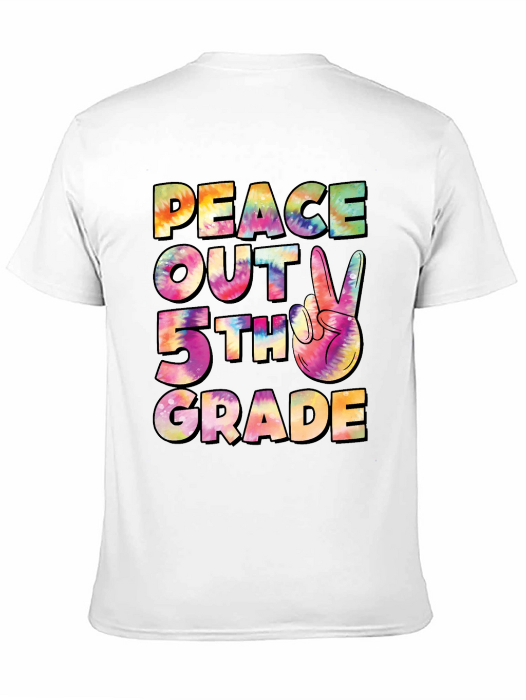 Peace Out 5th Grade Tie-Dye T-Shirt