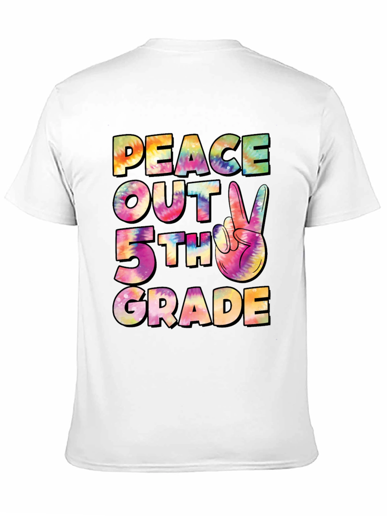 Peace Out 5th Grade Tie-Dye T-Shirt