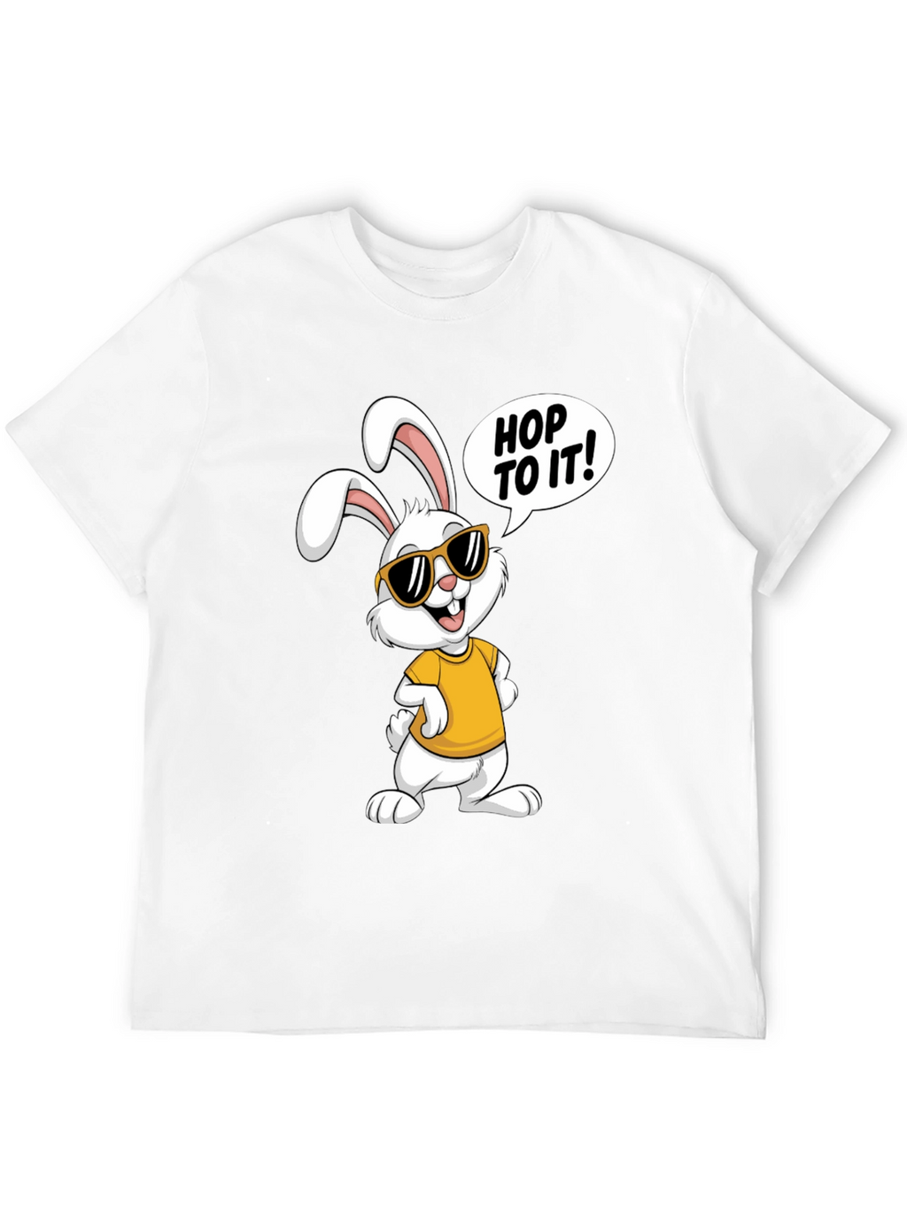Cool Easter Bunny T-Shirt - Hop To It! Design