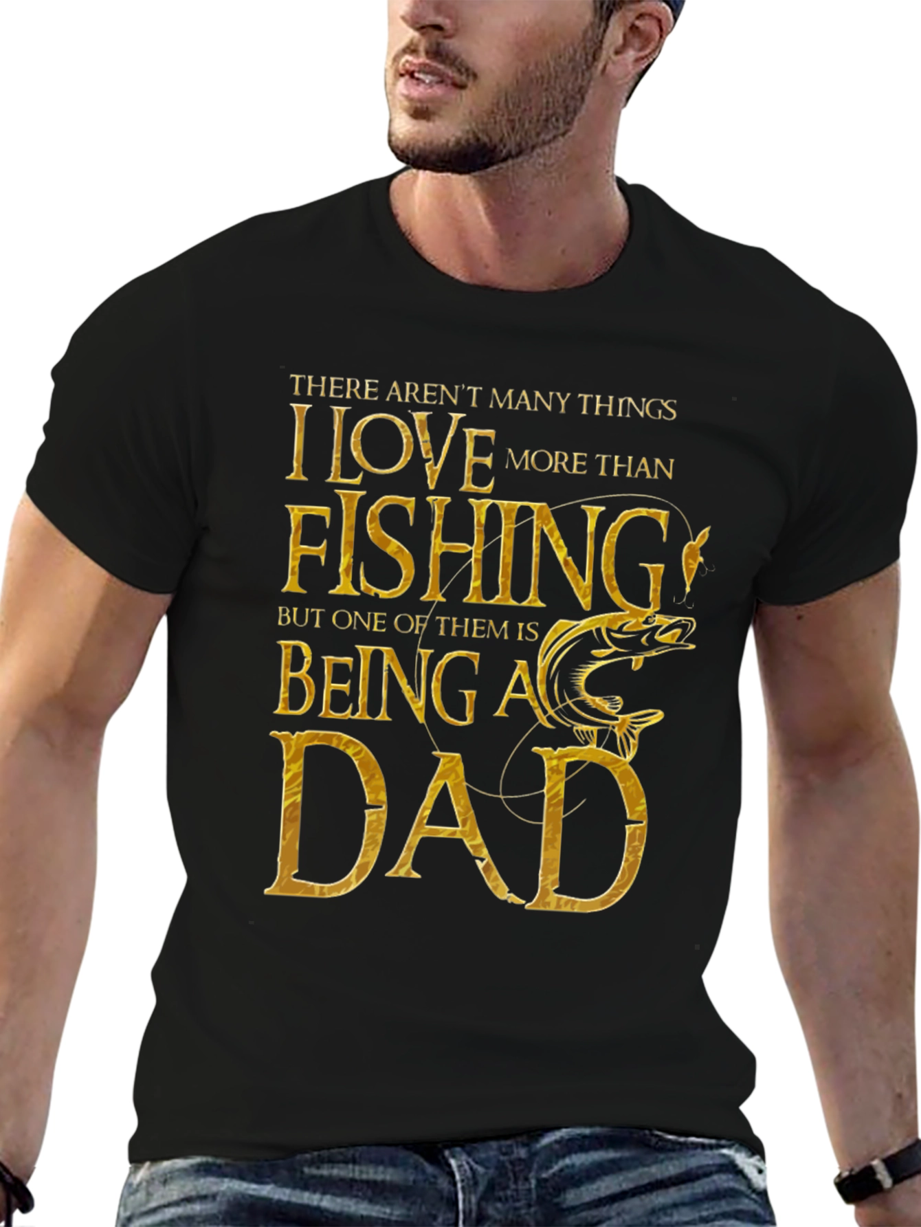 Fishing Dad Graphic T-Shirt - Perfect for Fathers Day