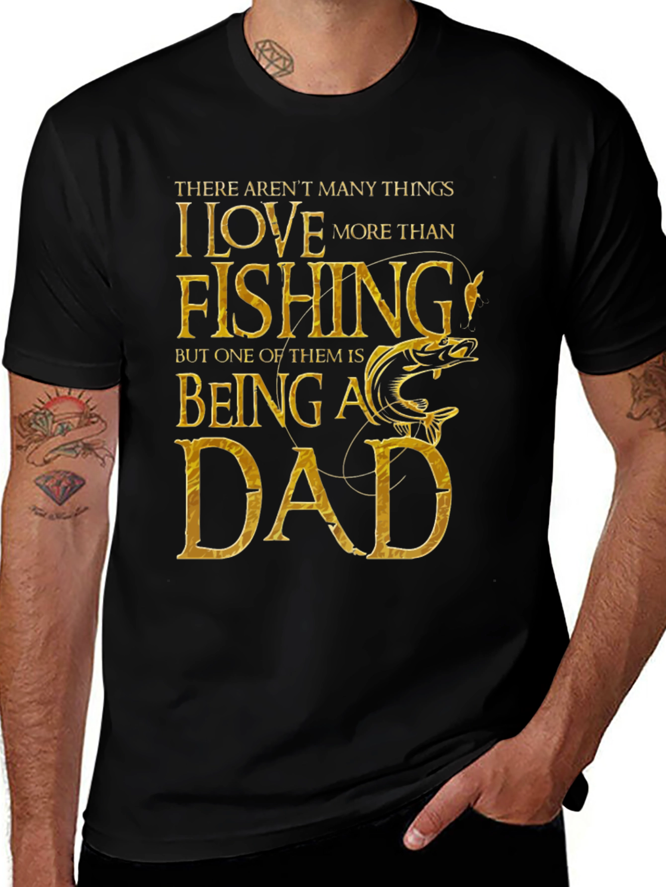 Fishing Dad Graphic T-Shirt - Perfect for Fathers Day
