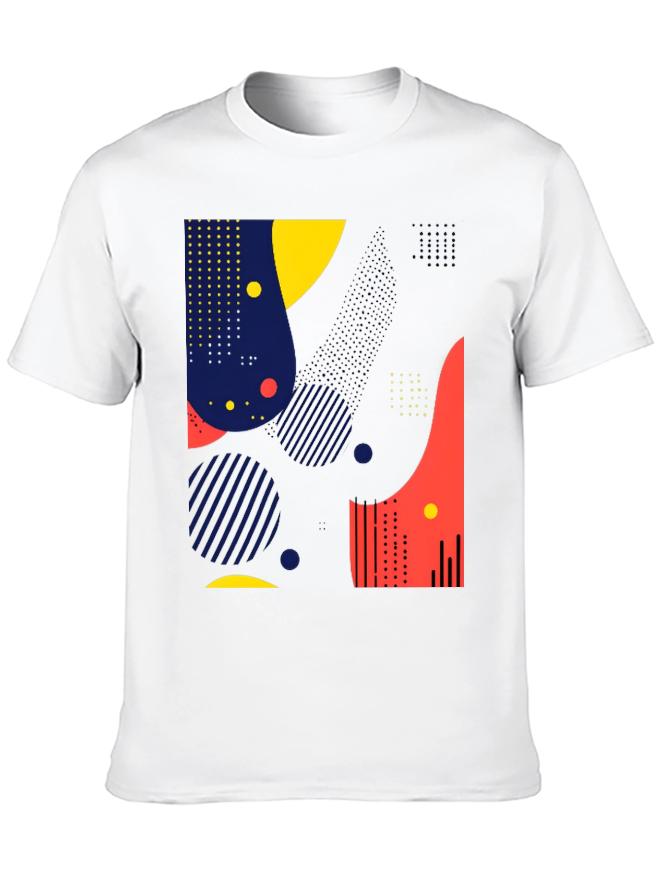 Abstract Geometric Design Black T-Shirt