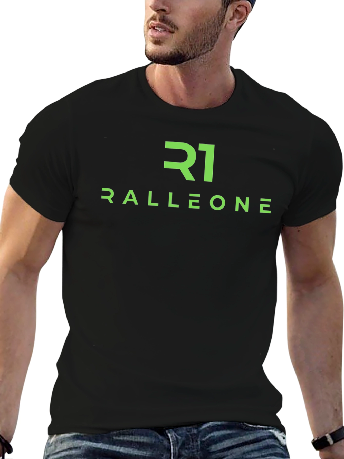 Ralleone R1 Graphic T-Shirt - Premium Black Tee