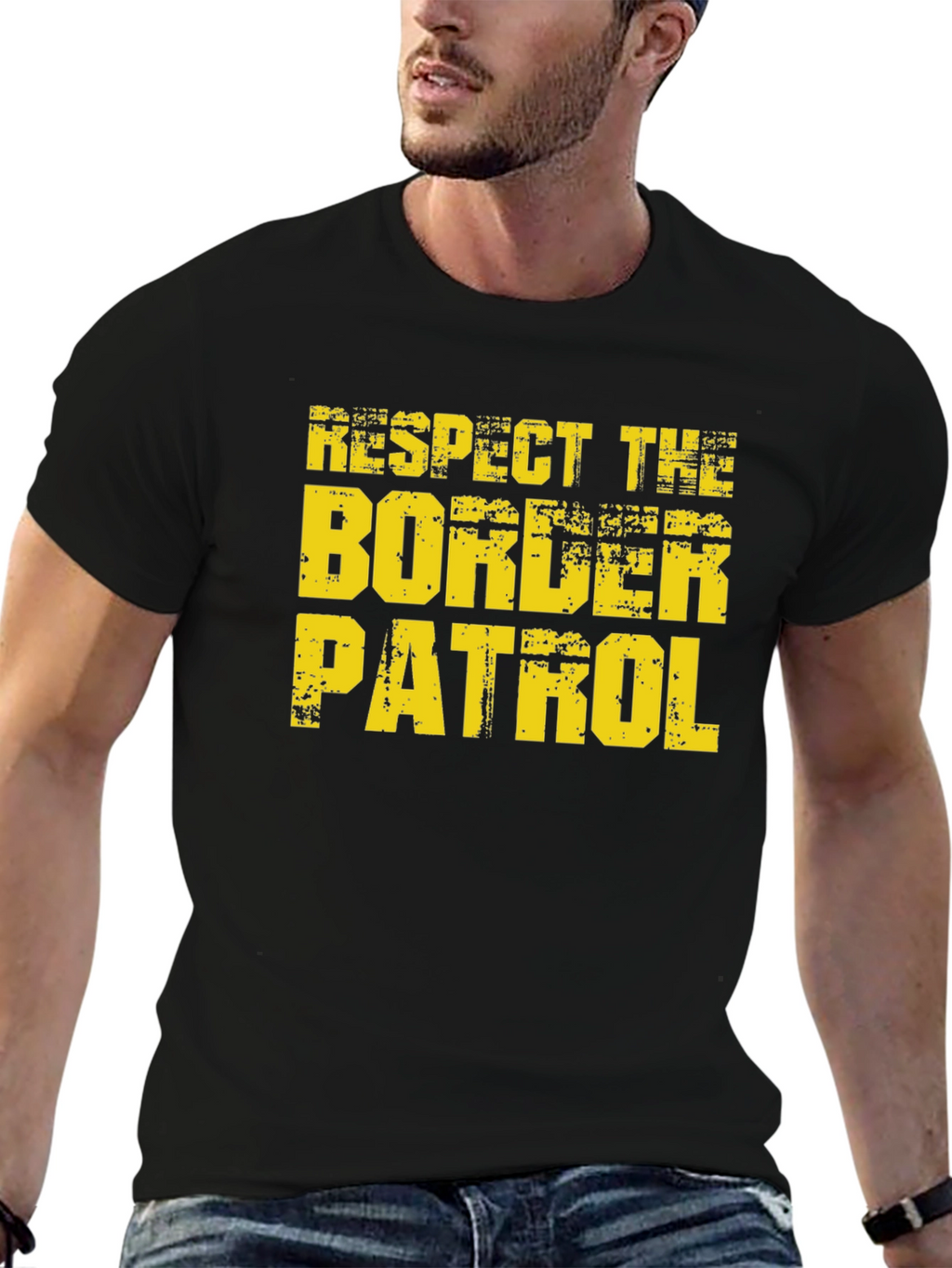 Respect Border Patrol Graphic Tee - Black