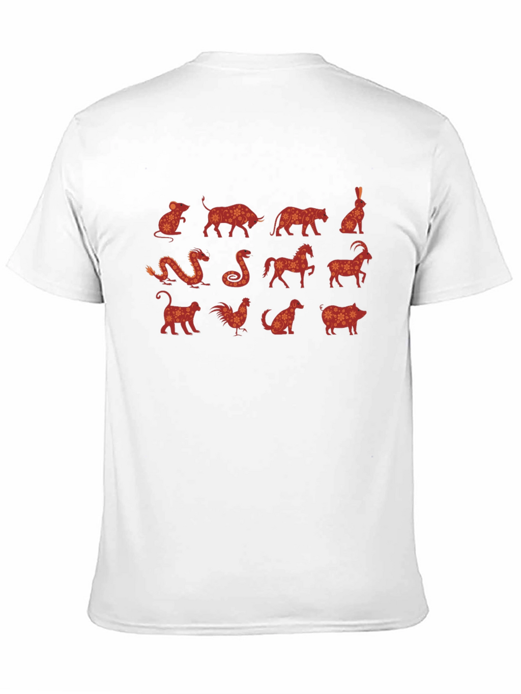 Chinese Zodiac Animals Graphic T-Shirt