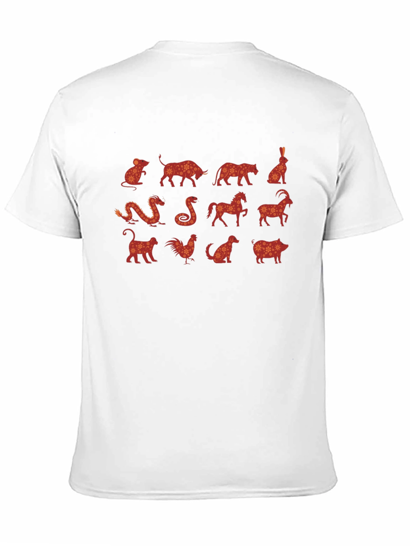 Chinese Zodiac Animals Graphic T-Shirt
