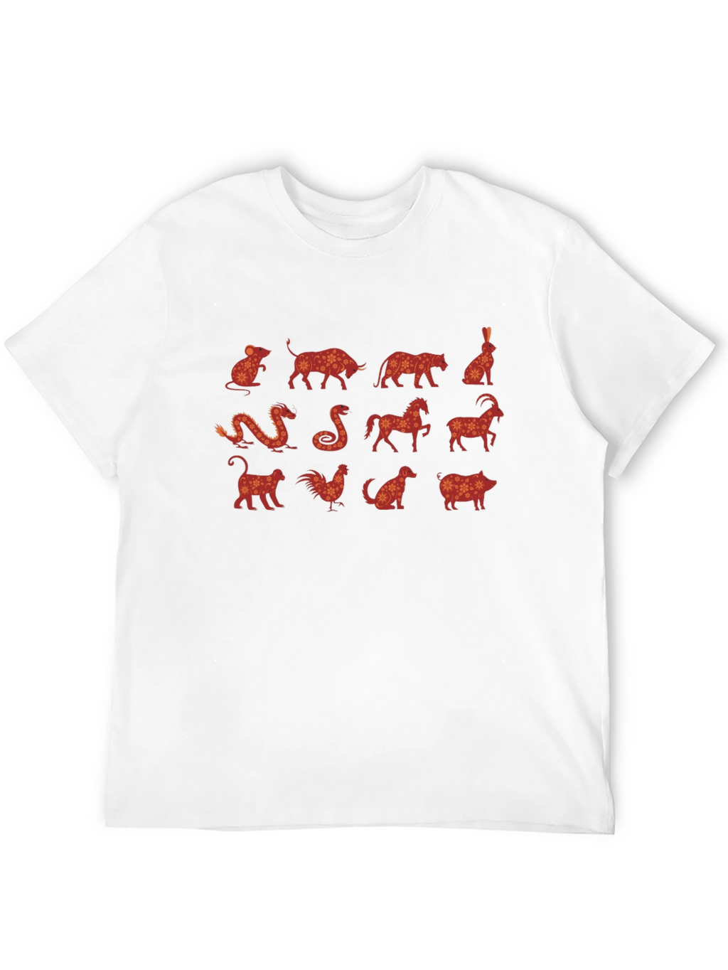 Chinese Zodiac Animals Graphic T-Shirt