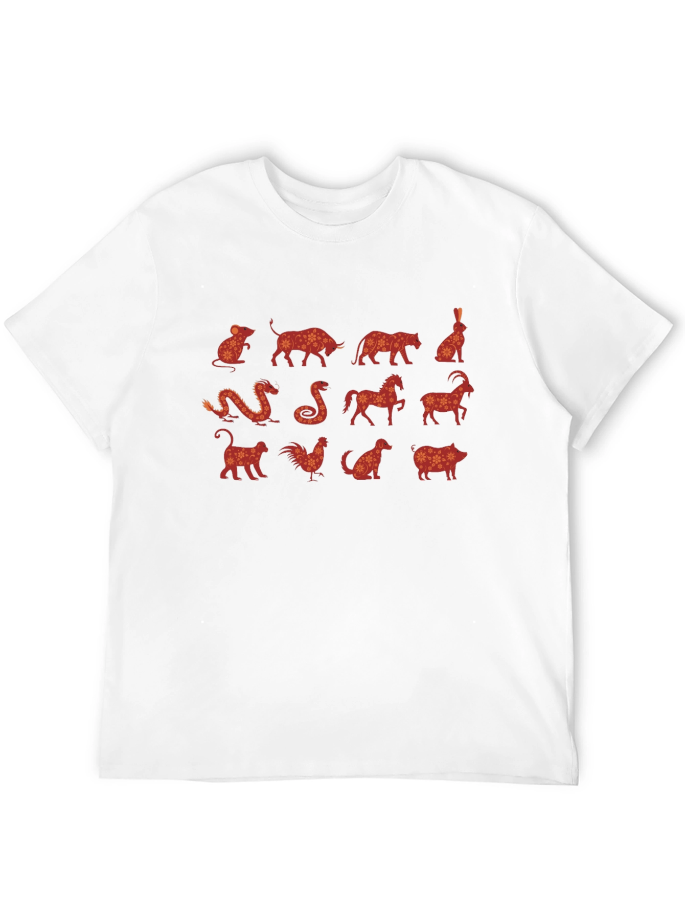 Chinese Zodiac Animals Graphic T-Shirt