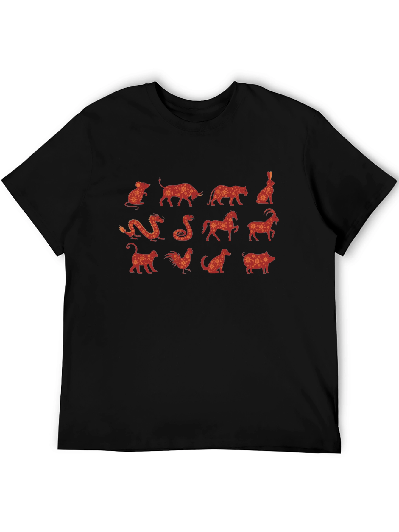 Chinese Zodiac Animals Graphic T-Shirt