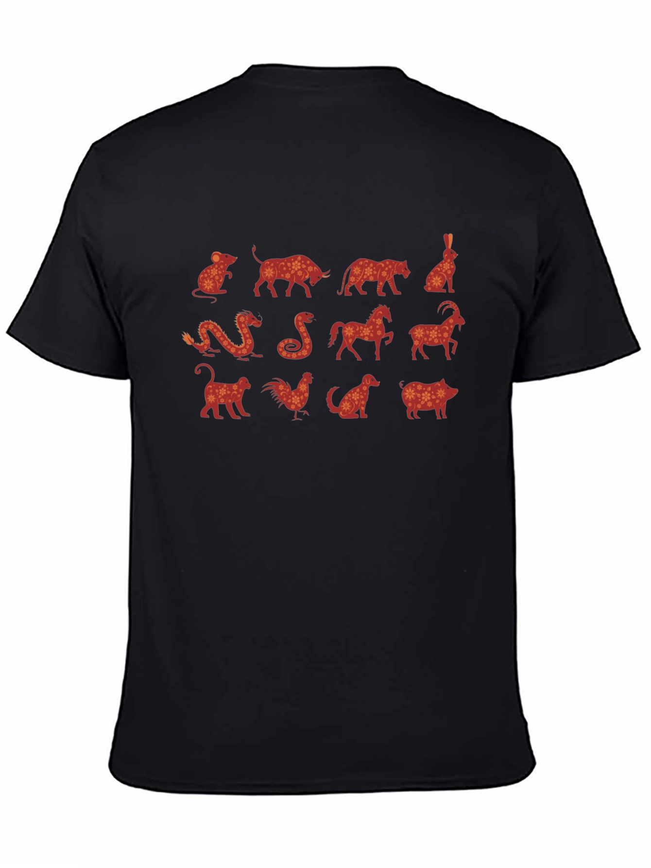 Chinese Zodiac Animals Graphic T-Shirt