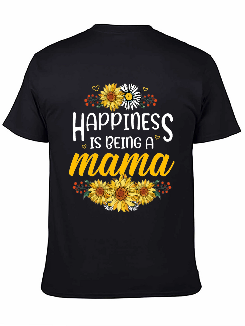 Happiness is Being A Mama Sunflower Graphic Tee