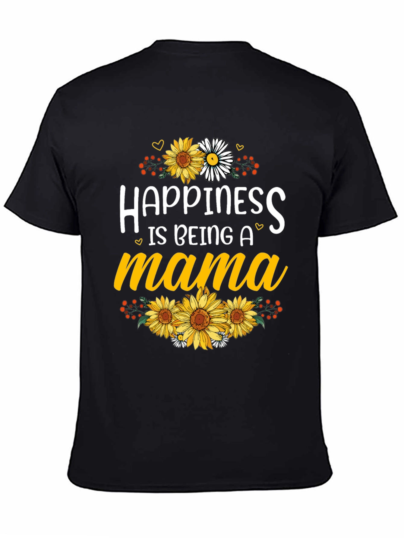 Happiness is Being A Mama Sunflower Graphic Tee