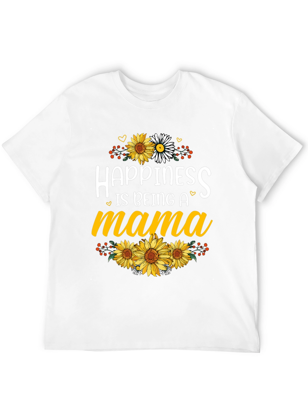 Happiness is Being A Mama Sunflower Graphic Tee