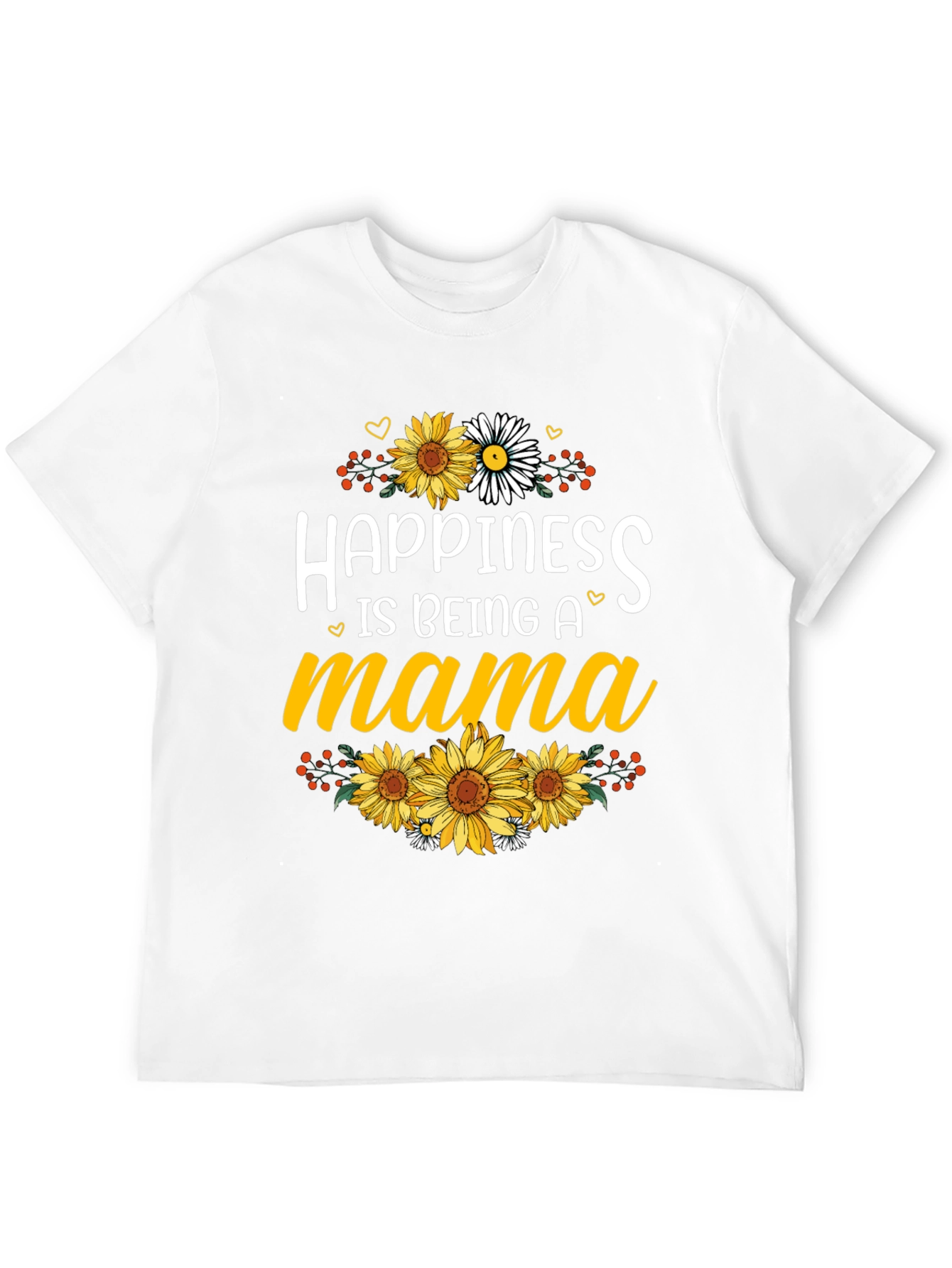 Happiness is Being A Mama Sunflower Graphic Tee