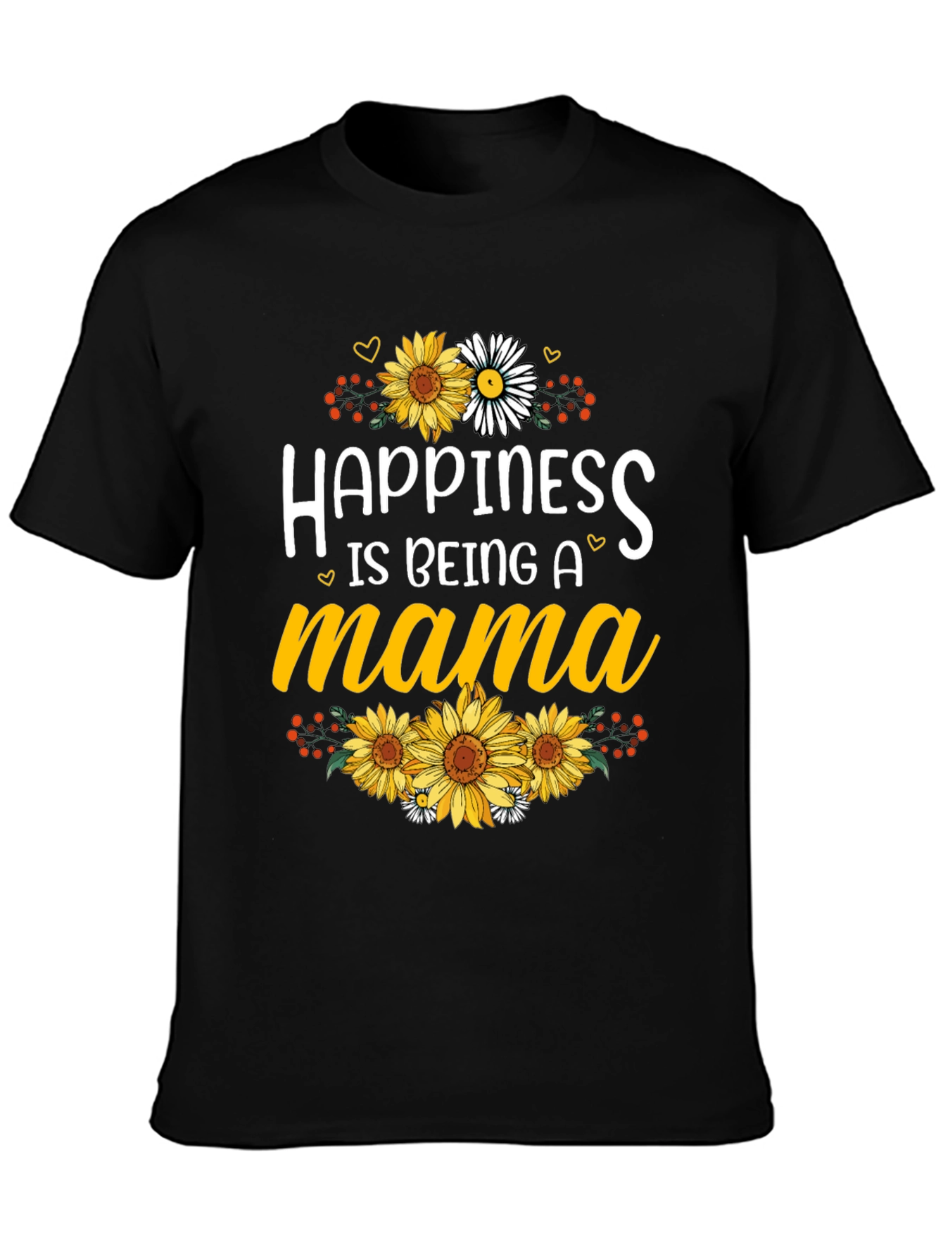 Happiness is Being A Mama Sunflower Graphic Tee