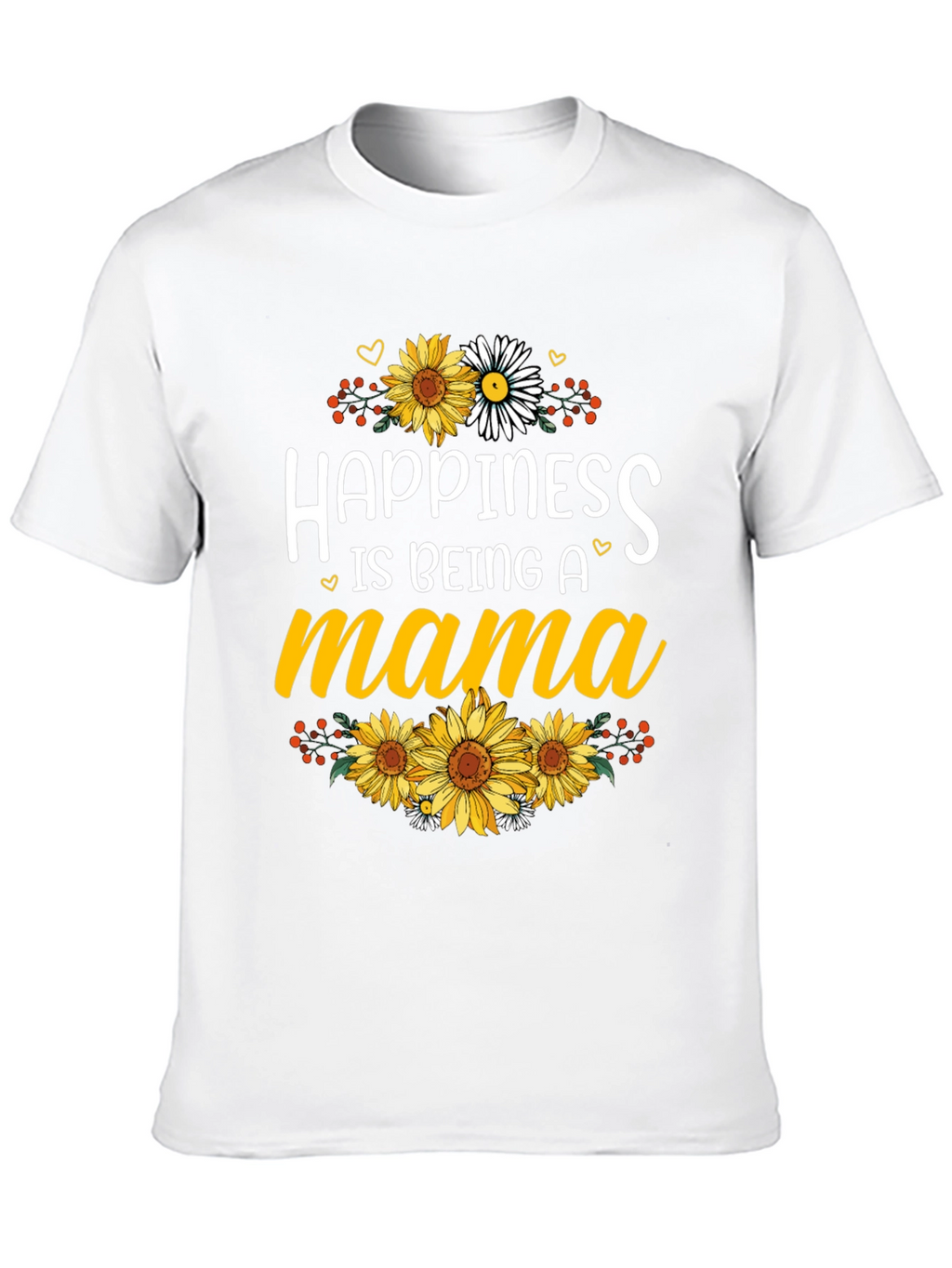 Happiness is Being A Mama Sunflower Graphic Tee