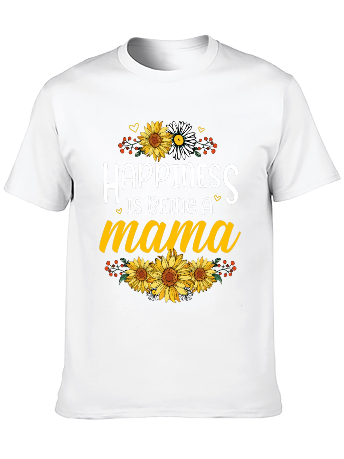 Happiness is Being A Mama Sunflower Graphic Tee