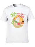 Christmas in July T-Shirt - Santa on Beach