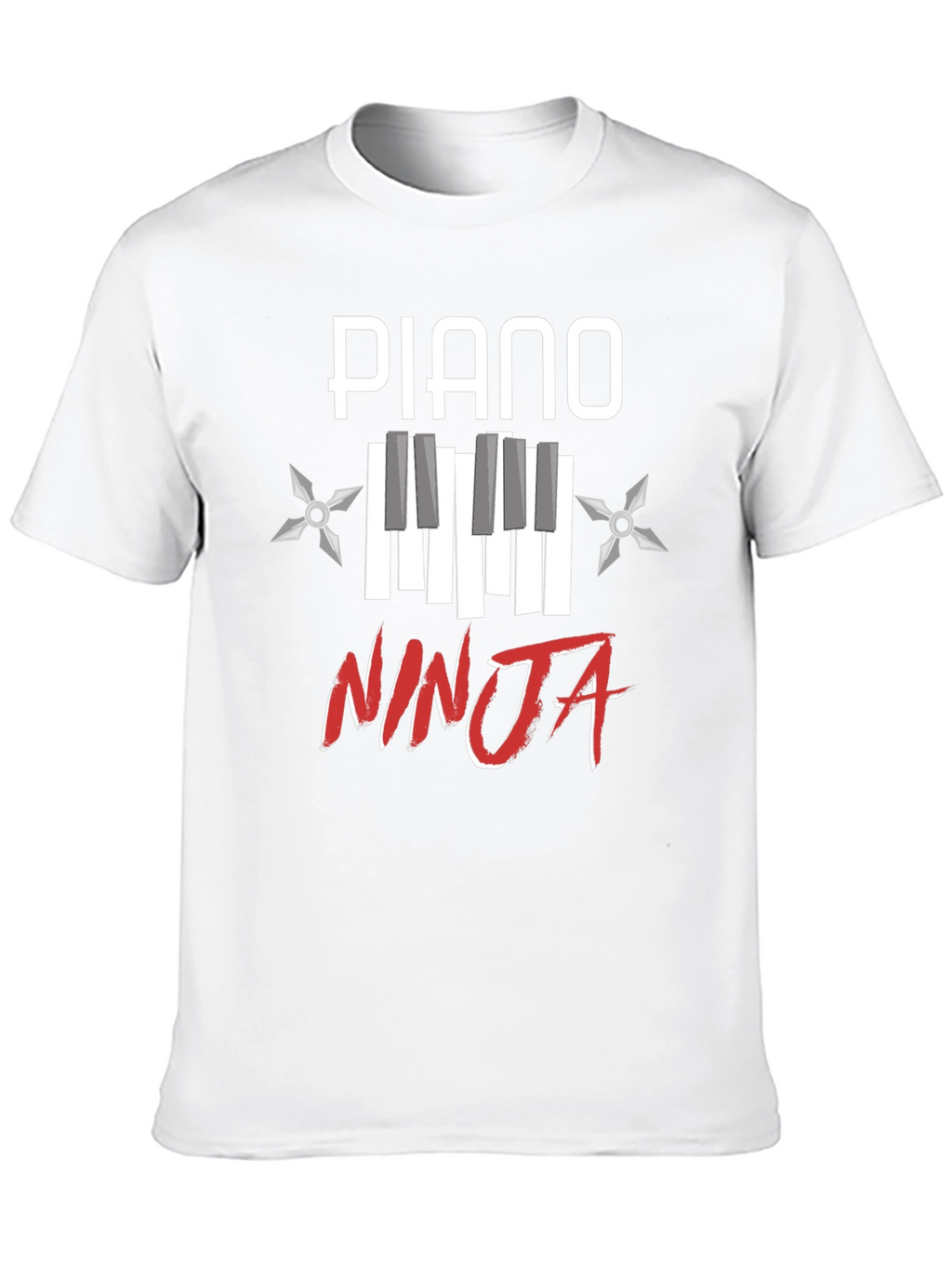 Piano Ninja Graphic Tee - Music Lover Shirt