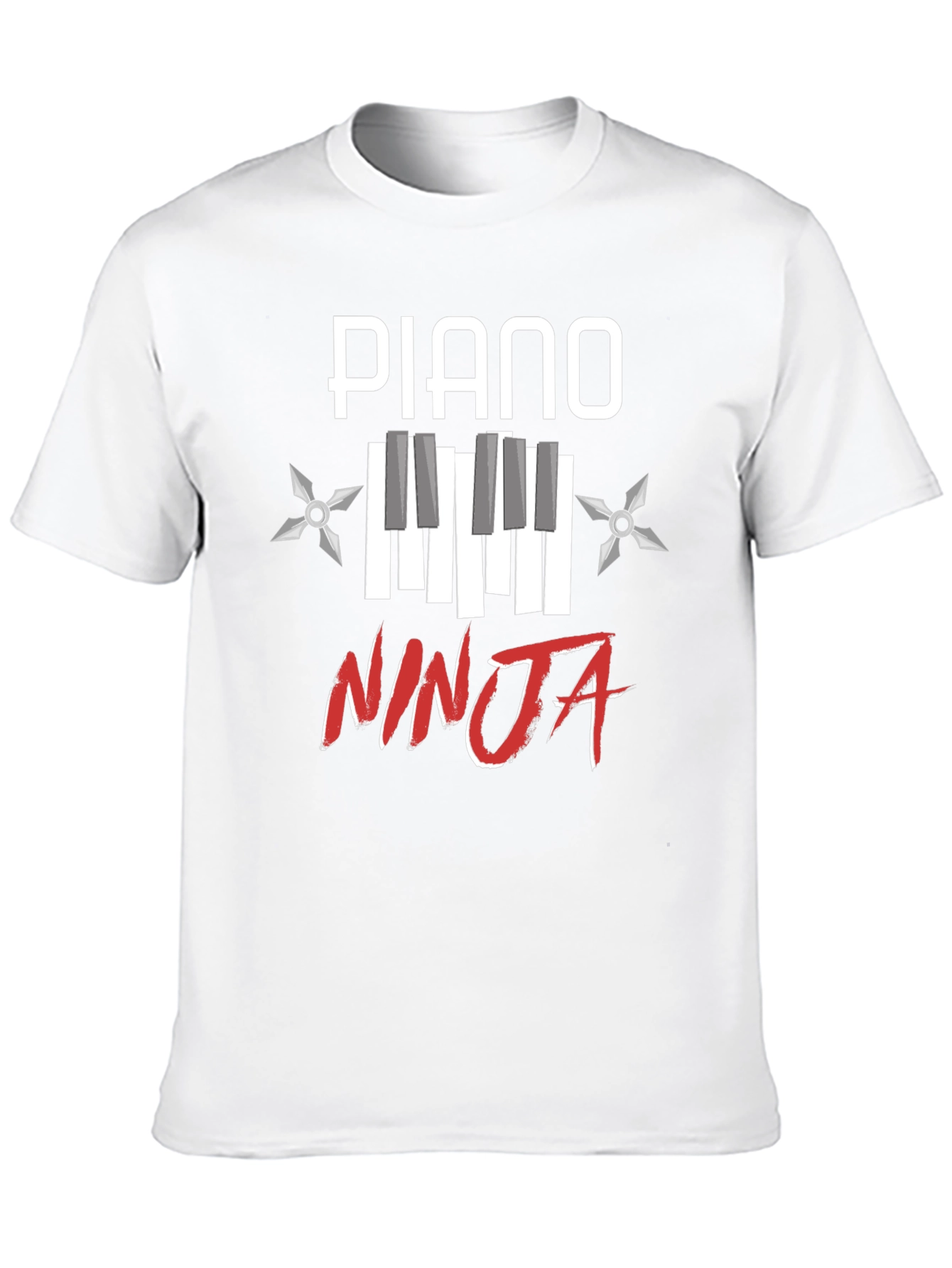 Piano Ninja Graphic Tee - Music Lover Shirt