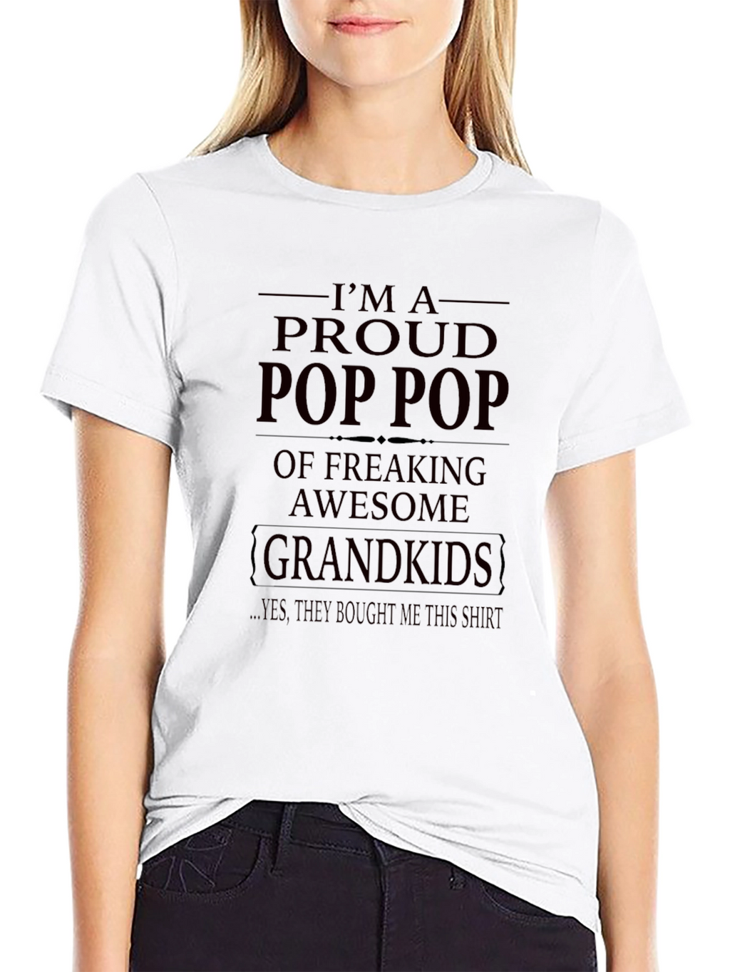 Proud Pop Pop T-Shirt - Awesome Grandkids Gift