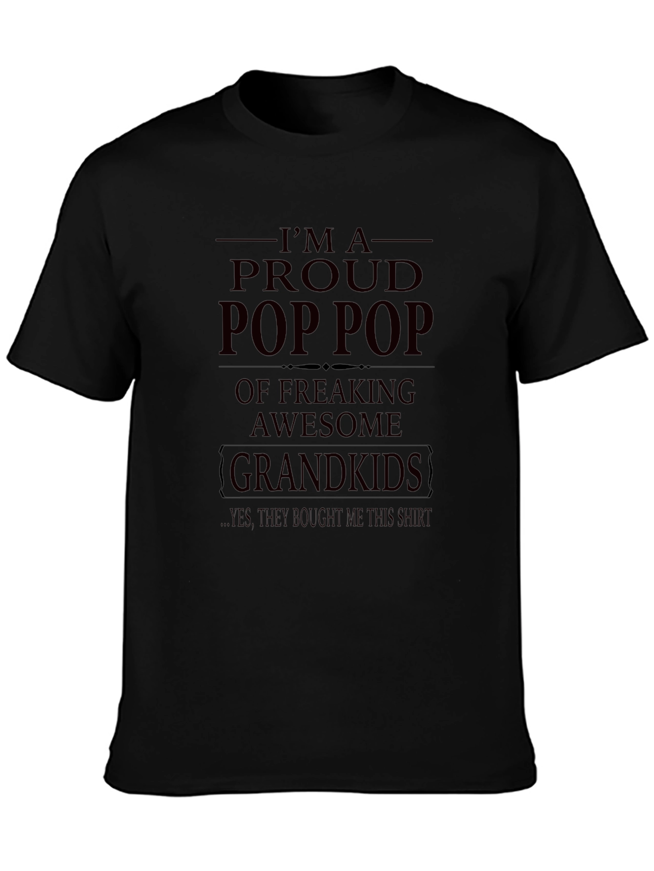 Proud Pop Pop T-Shirt - Awesome Grandkids Gift