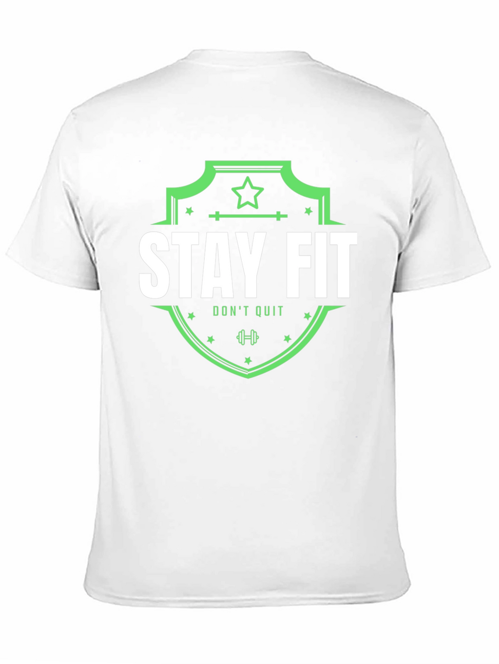 Stay Fit Graphic Tee - Black Cotton T-Shirt