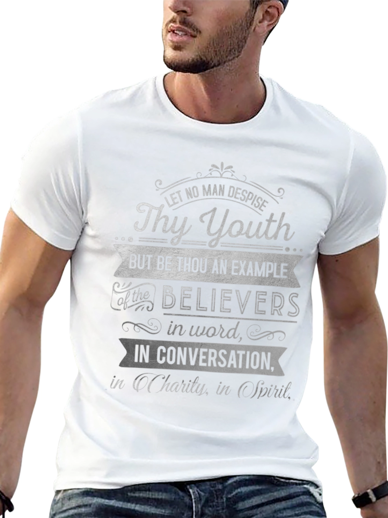 Christian Scripture T-Shirt - Thy Youth Design