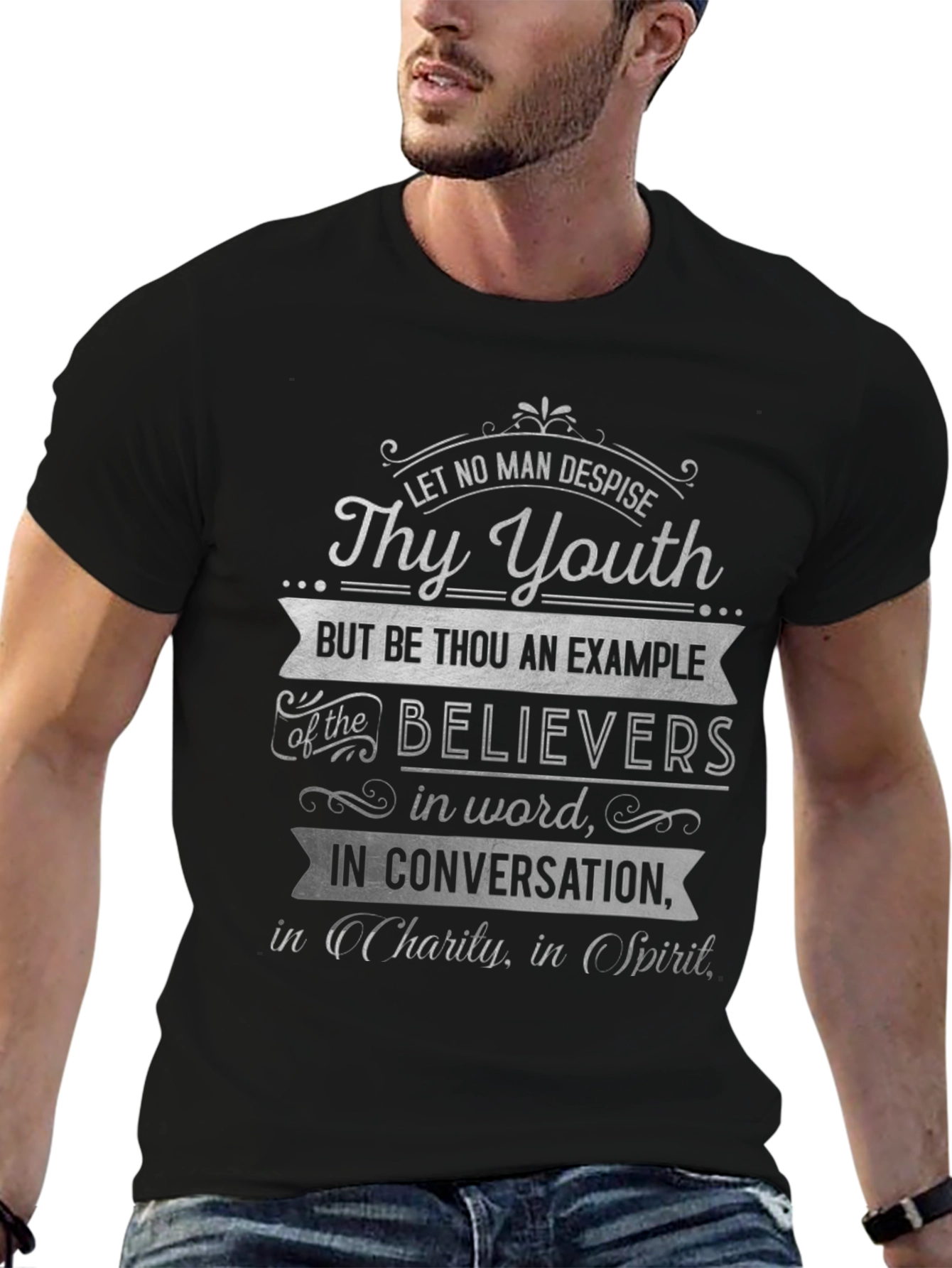 Christian Scripture T-Shirt - Thy Youth Design