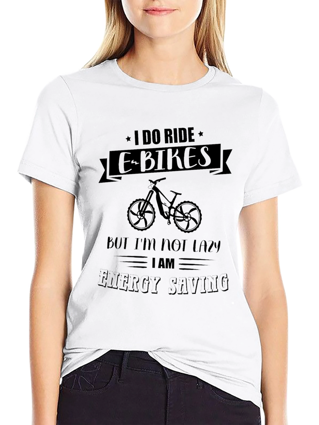 I Ride E-Bikes Energy Saving Graphic T-Shirt