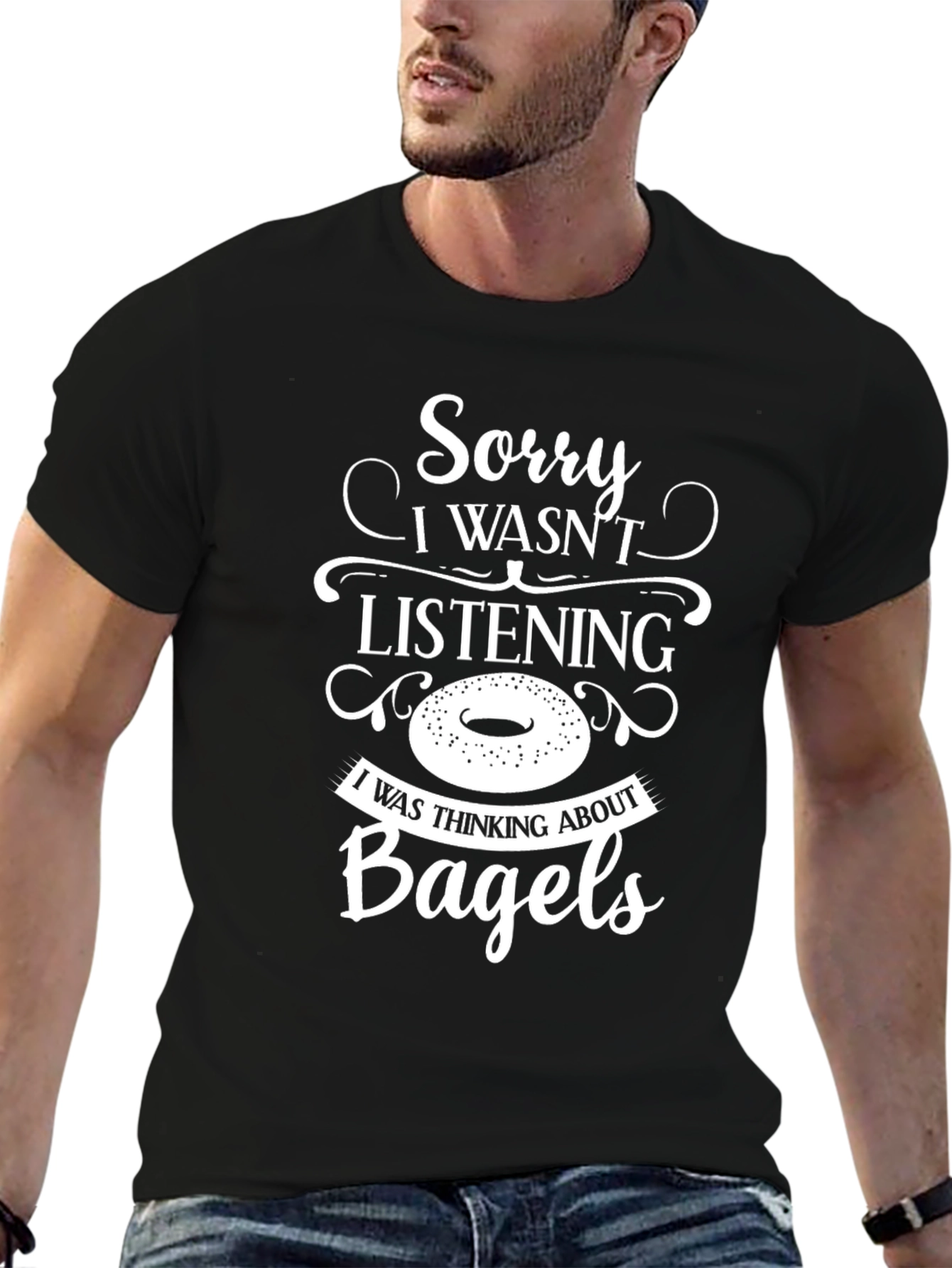 Bagel Minded Black Tee