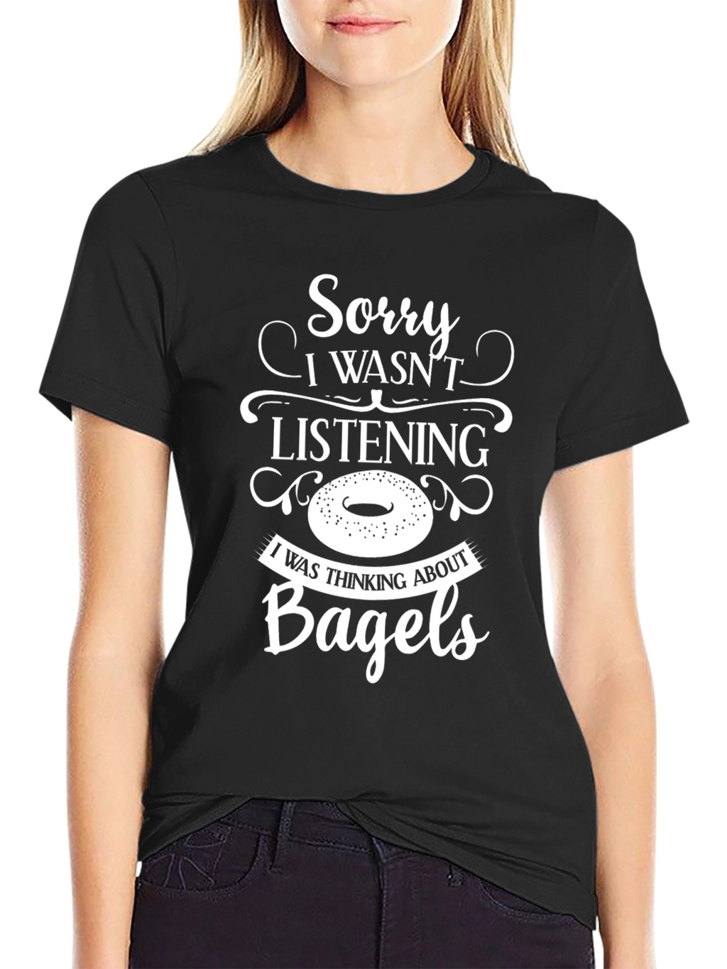 Bagel Minded Black Tee