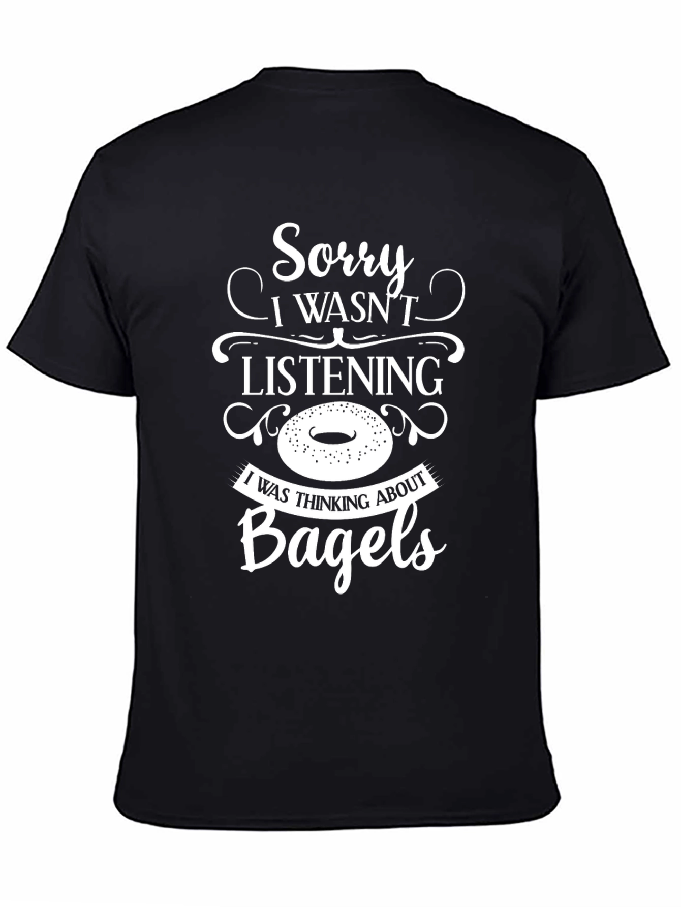 Bagel Minded Black Tee