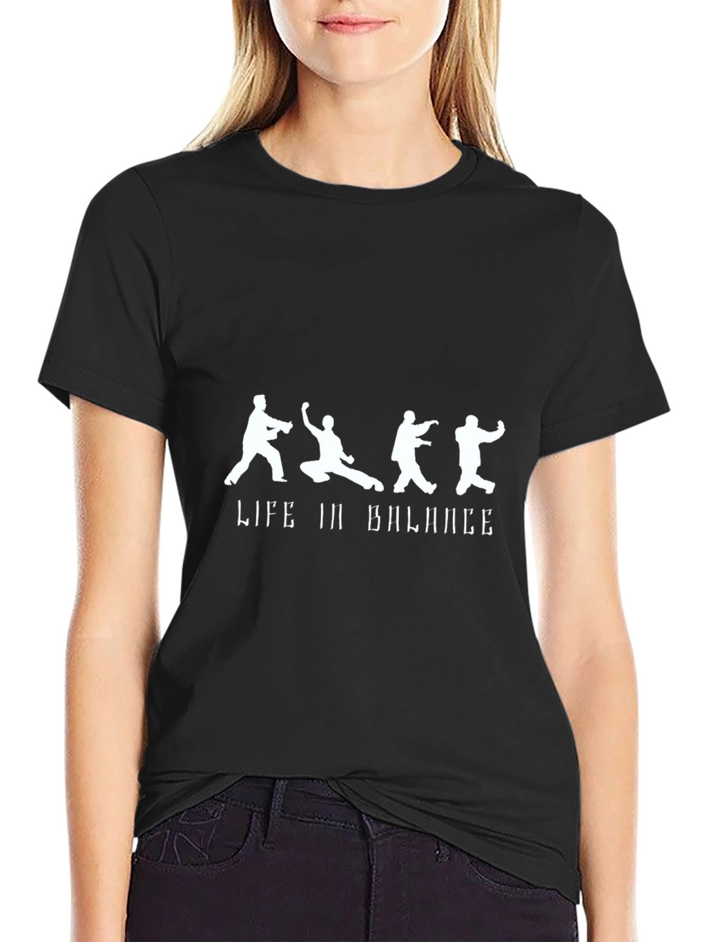 Life in Balance Black Graphic Tee