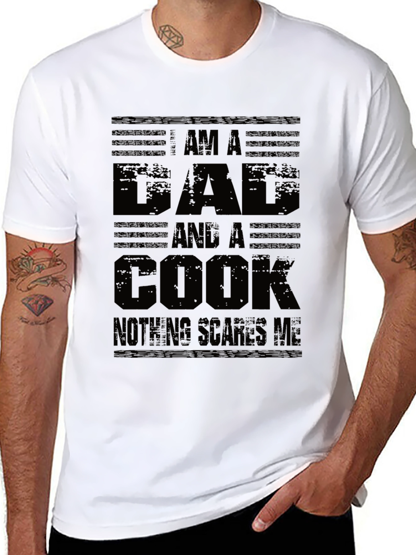 Dad and Cook T-Shirt - Nothing Scares Me!