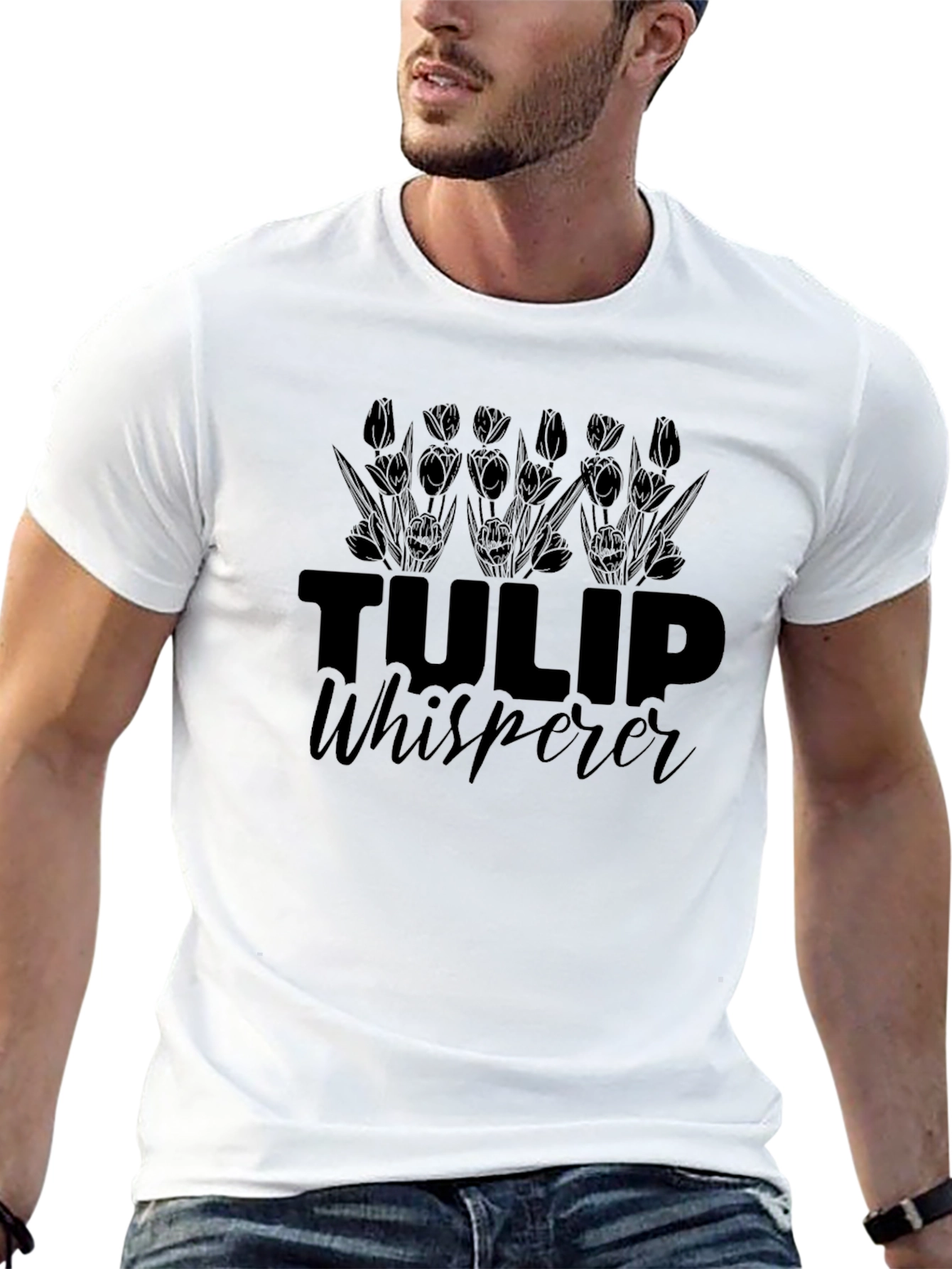 Tulip Whisperer Graphic T-Shirt - Black