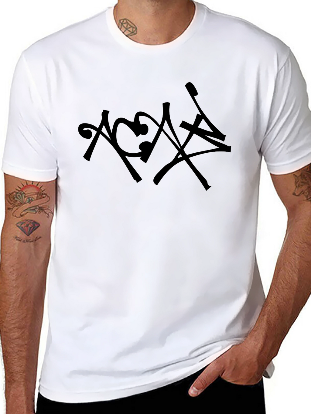 Abstract Graphic Black T-Shirt for Men